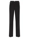 Elisabetta Franchi Double Crepe Trousers In Black
