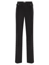 Elisabetta Franchi Double Crepe Trousers In Black