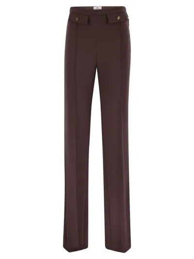 ELISABETTA FRANCHI DOUBLE CREPE TROUSERS