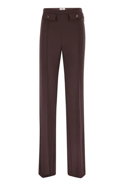 ELISABETTA FRANCHI ELISABETTA FRANCHI DOUBLE CREPE TROUSERS