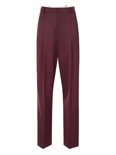 Elisabetta Franchi Double Darts Flap Trousers In Red