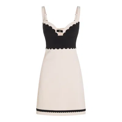 Elisabetta Franchi Scalloped Detail Dress In Multi