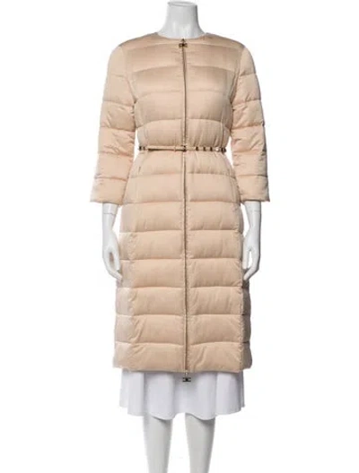 Pre-owned Elisabetta Franchi Down Coat In Neutrals