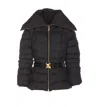 Elisabetta Franchi Quilted Puffer Jacket In Black