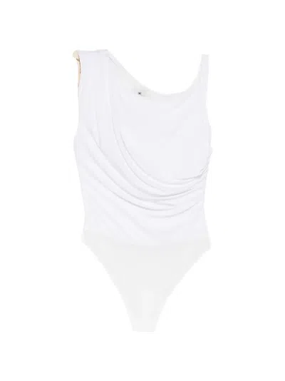 Elisabetta Franchi Sleeveless Bodysuit In Neutral