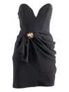 Elisabetta Franchi Structured Black Evening Dress