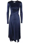 Elisabetta Franchi Draped Evening Dress In Black