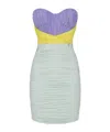 Elisabetta Franchi Draped Jersey Mini Dress In White