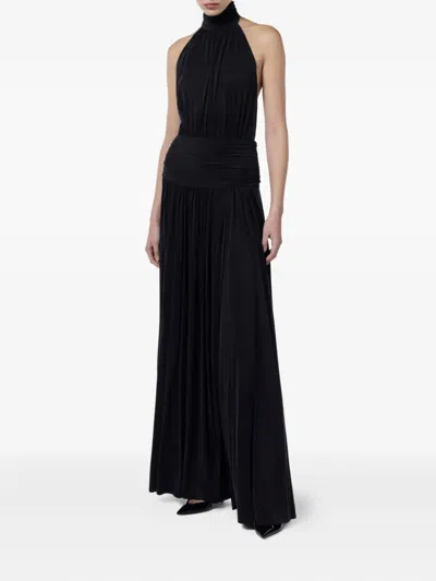 Elisabetta Franchi Drapiertes Maxikleid In Black