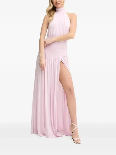 Elisabetta Franchi Draped Maxi Dress In Pink