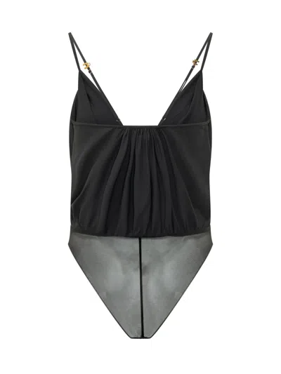Elisabetta Franchi Draped Mini Top In Nero