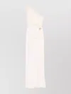 Elisabetta Franchi Draped One Shoulder Maxi Dress