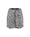 Elisabetta Franchi Graphic-print Satin Mini Skirt In 685nero/burro