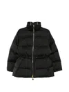 Elisabetta Franchi Drawstring Puffer Jacket In Black