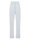 Elisabetta Franchi Drawstring Slit Trousers In Blue