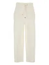Elisabetta Franchi Drawstring Trousers In Neutral