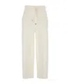Elisabetta Franchi White Regular Drawstring Pants In White