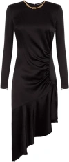 Elisabetta Franchi Chain-embellished Asymmetric Crepe Dress