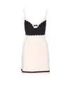 Elisabetta Franchi Heart Neck Mini Dress With Spaghetti Straps