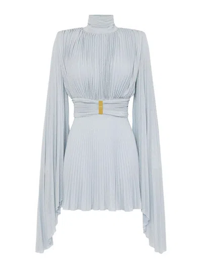 ELISABETTA FRANCHI VESTIDO MIDI - AZUL