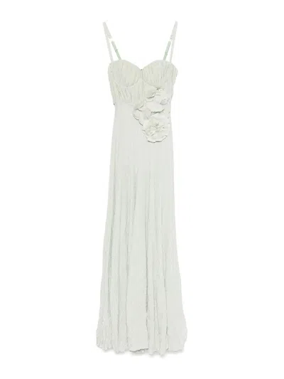 Elisabetta Franchi Midi Dress In Gray