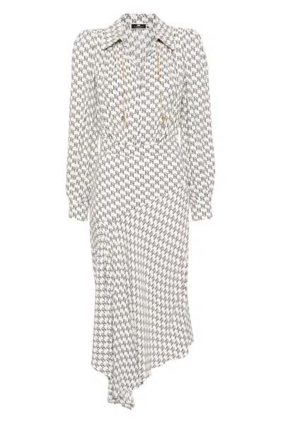 Elisabetta Franchi Dress In Neutral