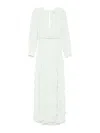 Elisabetta Franchi Red Carpet Dress In Georgette Fabric With Ruffles