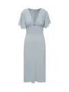 Elisabetta Franchi Abito Mezza Manica Longuette In Blue