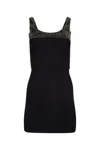Elisabetta Franchi Bead-embellished Mini Dress In Black