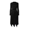 Elisabetta Franchi Asymmetric Evening Dress In Black