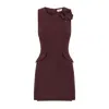 Elisabetta Franchi Sleeveless Floral Peplum Balloon Dress In Black