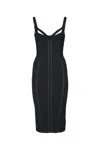 Elisabetta Franchi Adjustable Straps Bustier Cut-out Midi Pencil In Black