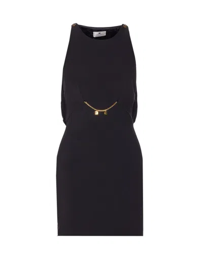 Elisabetta Franchi Crepe Dress In Black