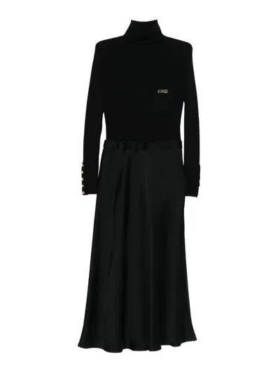 ELISABETTA FRANCHI VESTIDO MIDI - NEGRO