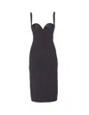 Elisabetta Franchi Fitted Dress With Adjustable Shoulder Straps In Black