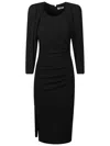 Elisabetta Franchi Side-zip Jersey Midi Dress In Black