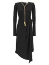 Elisabetta Franchi Necklace-detail Midi Dress In Black