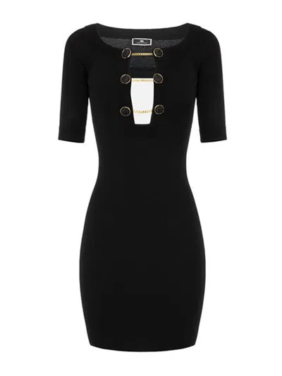 Elisabetta Franchi Dress In Black