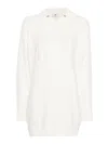 Elisabetta Franchi Sweatshirtkleid Mit Kapuze In Blanco