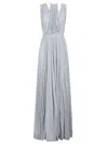 Elisabetta Franchi Lurex-detail Gown In Blue