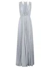 Elisabetta Franchi Lurex-detail Gown In Blue
