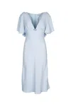 Elisabetta Franchi Abito Mezza Manica Longuette In Blue
