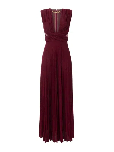 ELISABETTA FRANCHI VESTIDO MIDI - ROJO