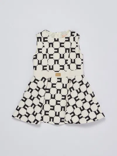 Elisabetta Franchi Kids' Dress Dress In Burro-nero