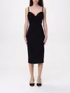 Elisabetta Franchi Slim-fit Midi Dress With Satin Bow Details In Black