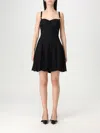 Elisabetta Franchi Heart Neck Backless Pleated Gown Dress In Black