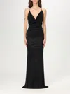 Elisabetta Franchi Cowl-effect Gown In Black