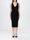 Elisabetta Franchi Bow-detailing Midi Dress In Black