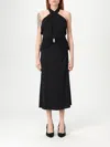 Elisabetta Franchi Lightweight Jersey Dress With Crossover Neckline