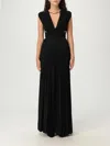 Elisabetta Franchi Red Carpet Lurex Dress In Black